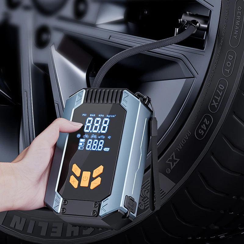 Portable Car Jump Starter with Air Compressor and USB Charger