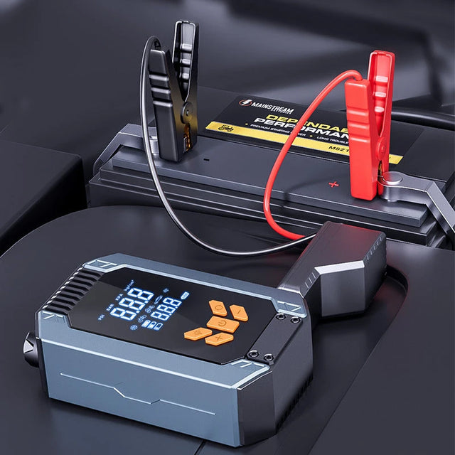 Portable Car Jump Starter with Air Compressor and USB Charger