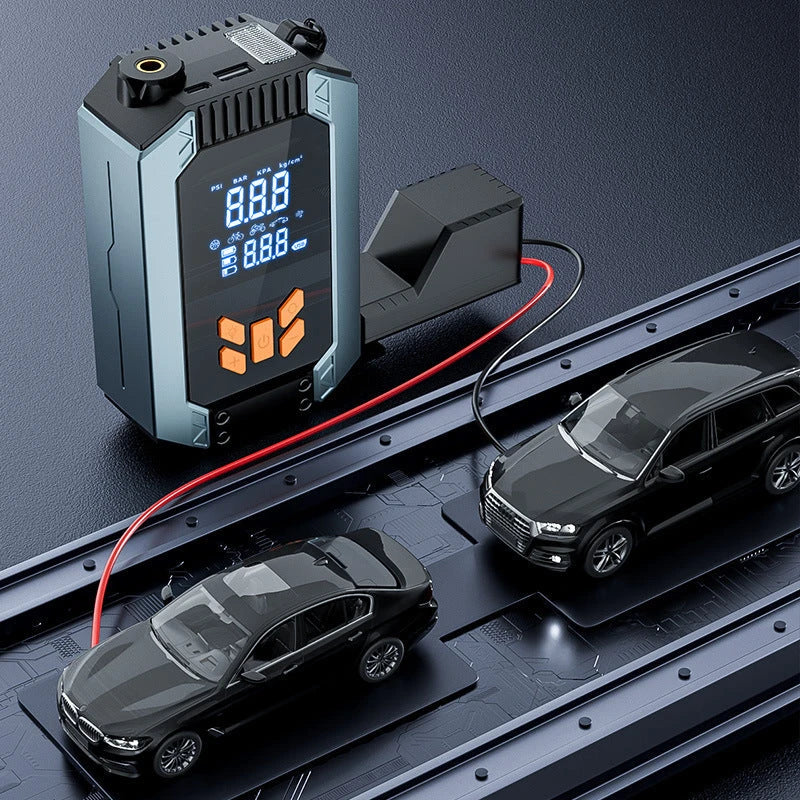 Portable Car Jump Starter with Air Compressor and USB Charger